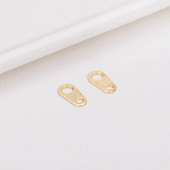20 DB 7x3MM barkács ékszer kiegészítők bevonat 14K arany színű réz faroklánc akasztó darab hosszabbító lánc csatlakozó alkatrészek