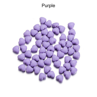 100 τμχ/παρτίδα Ακρυλικές χάντρες γοητείας Χάντρες σε σχήμα καρδιάς Αποστάτες για την κατασκευή DIY Βραχιόλια Κολιέ Χαλαρές χάντρες Αξεσουάρ κοσμημάτων