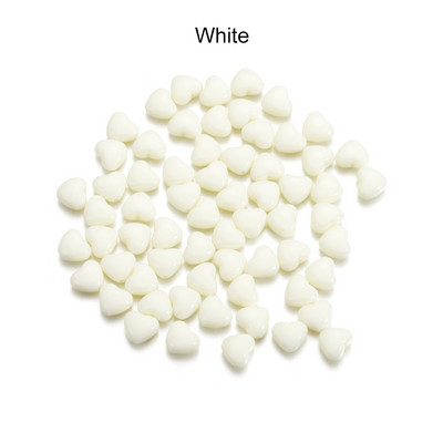 100 τμχ/παρτίδα Ακρυλικές χάντρες γοητείας Χάντρες σε σχήμα καρδιάς Αποστάτες για την κατασκευή DIY Βραχιόλια Κολιέ Χαλαρές χάντρες Αξεσουάρ κοσμημάτων