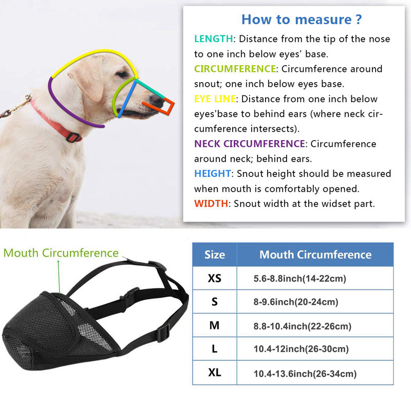 Διχτυωτό ρύγχος σκύλου με ιμάντα πάνω από το κεφάλι, ρύγχος προστασίας από μάσκα σκύλου χωρίς γλείψιμο για σκύλους που αποτρέπουν το δάγκωμα του μασήματος