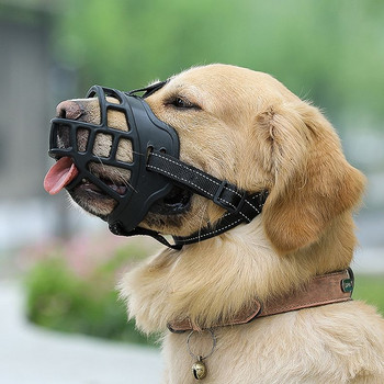 Ρυθμιζόμενη μάσκα σιλικόνης σκύλου Dog Bark Bite Mesh Αναπνέει Ρύγχος Στόματος Σκύλου Anti-Stop Chewing Μάσκα με Ρυθμιζόμενους Ιμάντες κατά του Δαγκώματος