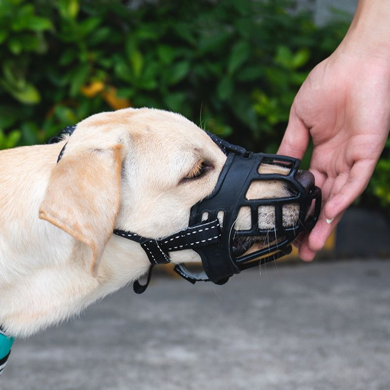 Ρυθμιζόμενη μάσκα σιλικόνης σκύλου Dog Bark Bite Mesh Αναπνέει Ρύγχος Στόματος Σκύλου Anti-Stop Chewing Μάσκα με Ρυθμιζόμενους Ιμάντες κατά του Δαγκώματος