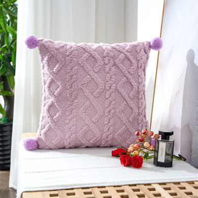 Nordic dekoratív otthoni párnahuzat pompongolyóval bolyhos puha párnahuzat kanapéhoz, hálószoba, fehér 45x45 párnahuzat