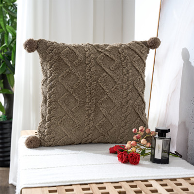 Nordic dekoratív otthoni párnahuzat pompongolyóval bolyhos puha párnahuzat kanapéhoz, hálószoba, fehér 45x45 párnahuzat