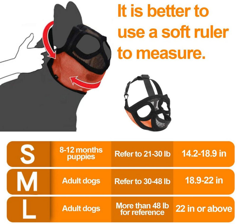 Rövid orrú kutyapofa, állítható, légáteresztő hálós bulldog szájkosár kutyamaszk ugató harapás rágási edzéshez