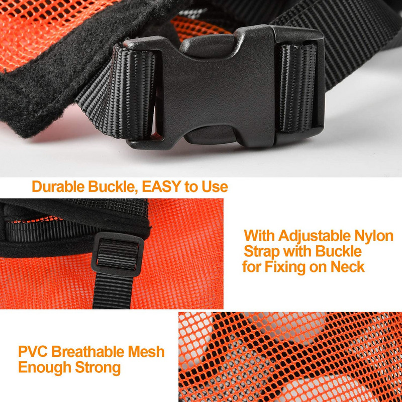 Rövid orrú kutyapofa, állítható, légáteresztő hálós bulldog szájkosár kutyamaszk ugató harapás rágási edzéshez