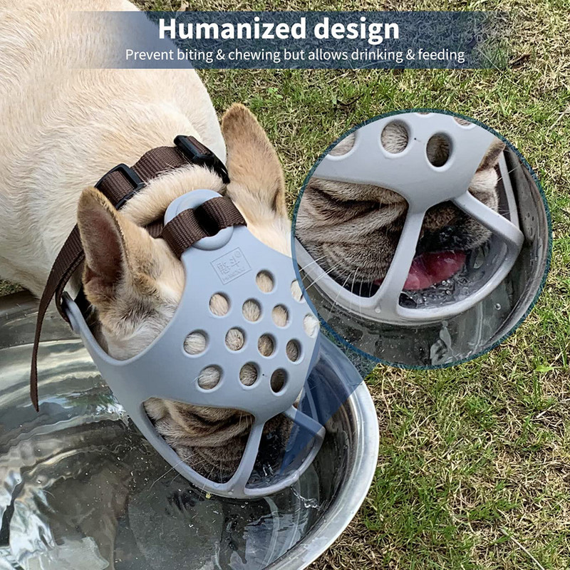 Lühike koon koerakoon, pehme silikoonist lameda näoga koon prantsuse buldogi shih tzu jaoks ja mops hammustamiseks närimiseks lakkumiseks ja peigmeheks