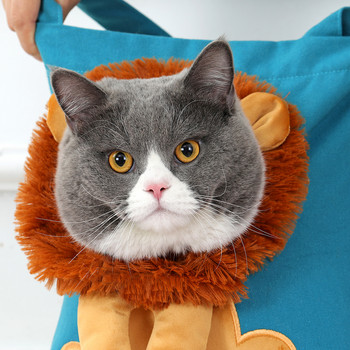 Lion Design Преносима дишаща чанта Котка Куче Чанти за носене Меки носачки за домашни любимци Дамска чанта за домашни любимци за изходящи пътувания с предпазни ципове