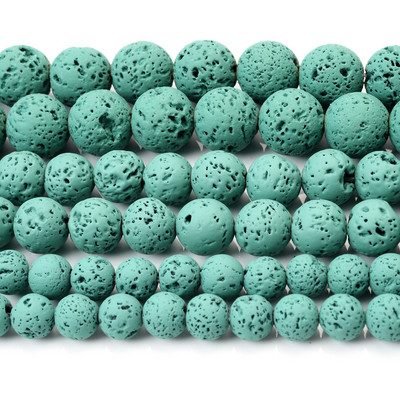 Χάντρες από φυσικές πέτρες λάβας 24 χρωμάτων Volcanic Rock Στρογγυλές Χαλαρές Χάντρες Spacer για Κατασκευή κοσμημάτων Κολιέ βραχιόλι DIY 4 6 8 10 12mm