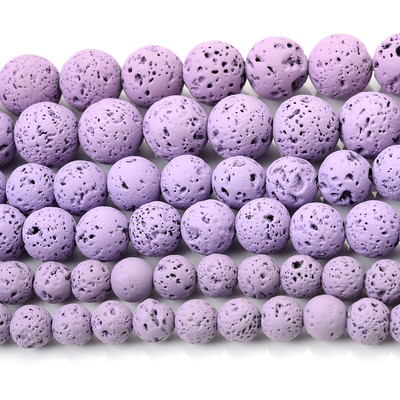 Χάντρες από φυσικές πέτρες λάβας 24 χρωμάτων Volcanic Rock Στρογγυλές Χαλαρές Χάντρες Spacer για Κατασκευή κοσμημάτων Κολιέ βραχιόλι DIY 4 6 8 10 12mm