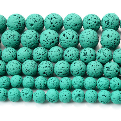 Χάντρες από φυσικές πέτρες λάβας 24 χρωμάτων Volcanic Rock Στρογγυλές Χαλαρές Χάντρες Spacer για Κατασκευή κοσμημάτων Κολιέ βραχιόλι DIY 4 6 8 10 12mm