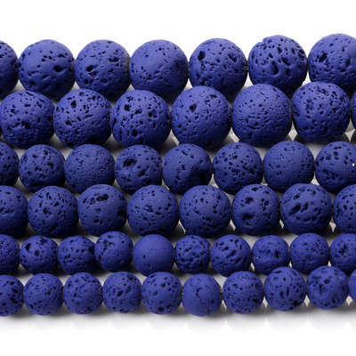 Χάντρες από φυσικές πέτρες λάβας 24 χρωμάτων Volcanic Rock Στρογγυλές Χαλαρές Χάντρες Spacer για Κατασκευή κοσμημάτων Κολιέ βραχιόλι DIY 4 6 8 10 12mm