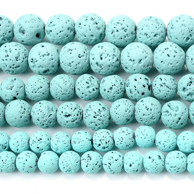 Χάντρες από φυσικές πέτρες λάβας 24 χρωμάτων Volcanic Rock Στρογγυλές Χαλαρές Χάντρες Spacer για Κατασκευή κοσμημάτων Κολιέ βραχιόλι DIY 4 6 8 10 12mm