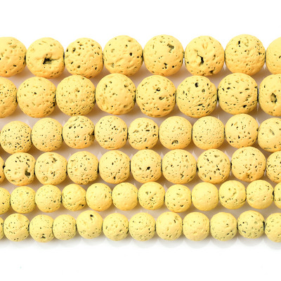 Χάντρες από φυσικές πέτρες λάβας 24 χρωμάτων Volcanic Rock Στρογγυλές Χαλαρές Χάντρες Spacer για Κατασκευή κοσμημάτων Κολιέ βραχιόλι DIY 4 6 8 10 12mm