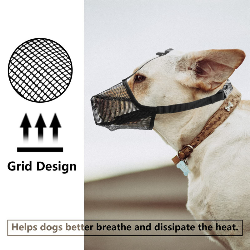 Brnjica za pse s mrežastom navlakom za male i srednje velike pse, sprječava grize, laje i lizanje