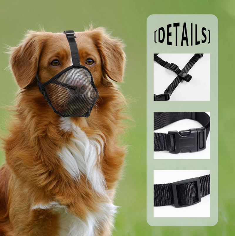 Brnjica za pse s mrežastom navlakom za male i srednje velike pse, sprječava grize, laje i lizanje