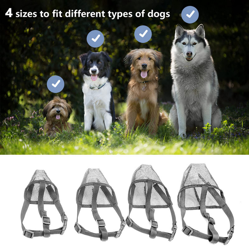 Brnjica za pse s mrežastom navlakom za male i srednje velike pse, sprječava grize, laje i lizanje