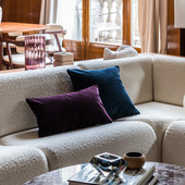 Perne nordice Husă de pernă din catifea de lux Decorativă pentru canapea de sufragerie Husă de pernă confortabilă bleumarin Decor pentru casă 40x40 Cojines