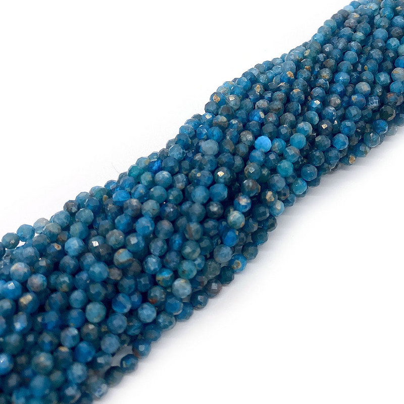 Mărgele din piatră naturală cu fațete albastru apatit Mărgele vrac delicate pentru realizarea de bijuterii Accesorii pentru brățari DIY Farmecul