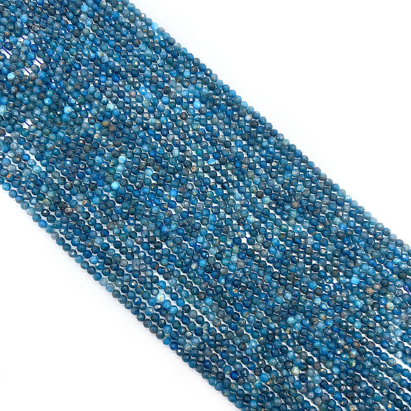 Mărgele din piatră naturală cu fațete albastru apatit Mărgele vrac delicate pentru realizarea de bijuterii Accesorii pentru brățari DIY Farmecul