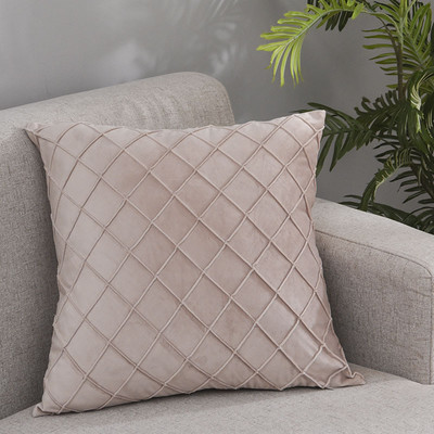 Otthoni dekoratív párnahuzat Luxus bársony párnahuzat rács Redőzött 45X45CM 3D geometrikus párnahuzat sötétkék rózsaszín párnahuzat