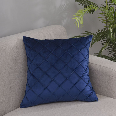 Otthoni dekoratív párnahuzat Luxus bársony párnahuzat rács Redőzött 45X45CM 3D geometrikus párnahuzat sötétkék rózsaszín párnahuzat