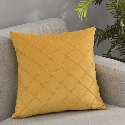 Otthoni dekoratív párnahuzat Luxus bársony párnahuzat rács Redőzött 45X45CM 3D geometrikus párnahuzat sötétkék rózsaszín párnahuzat