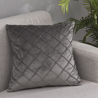 Otthoni dekoratív párnahuzat Luxus bársony párnahuzat rács Redőzött 45X45CM 3D geometrikus párnahuzat sötétkék rózsaszín párnahuzat