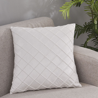 Otthoni dekoratív párnahuzat Luxus bársony párnahuzat rács Redőzött 45X45CM 3D geometrikus párnahuzat sötétkék rózsaszín párnahuzat