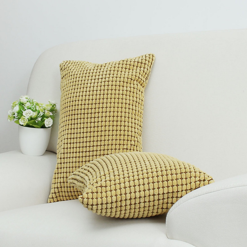 Masszázsdobó párnahuzat Dekoratív dobópárnahuzat nagy szemű kukorica csíkos vastag 45x45 párnahuzat kanapé hálószobához