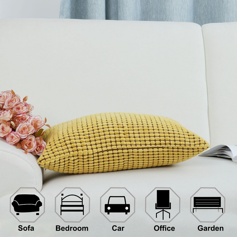 Masszázsdobó párnahuzat Dekoratív dobópárnahuzat nagy szemű kukorica csíkos vastag 45x45 párnahuzat kanapé hálószobához