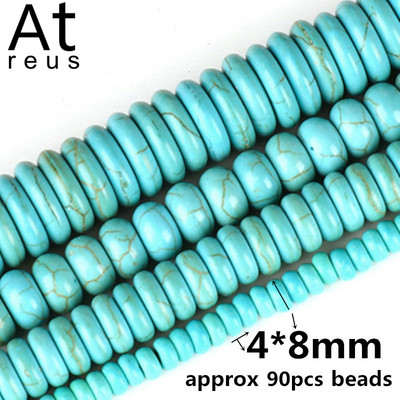 35 Στυλ Faceted Στρογγυλό Κρανίο Αστερίας Καρδιά Λουλούδι Ειρήνη Σταυρός μίμησης Τυρκουάζ Χαλαρές χάντρες σπόρων για κοσμήματα κατασκευής DIY