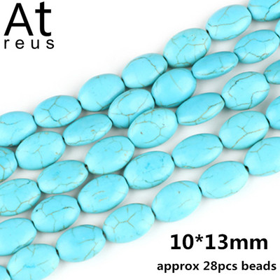 35 Στυλ Faceted Στρογγυλό Κρανίο Αστερίας Καρδιά Λουλούδι Ειρήνη Σταυρός μίμησης Τυρκουάζ Χαλαρές χάντρες σπόρων για κοσμήματα κατασκευής DIY