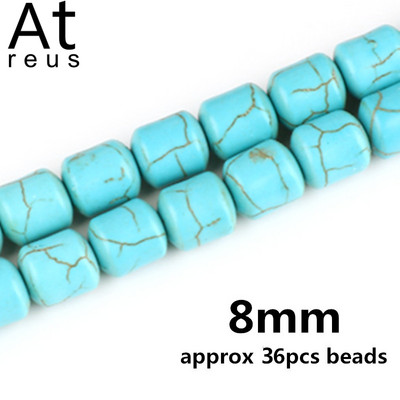 35 Στυλ Faceted Στρογγυλό Κρανίο Αστερίας Καρδιά Λουλούδι Ειρήνη Σταυρός μίμησης Τυρκουάζ Χαλαρές χάντρες σπόρων για κοσμήματα κατασκευής DIY