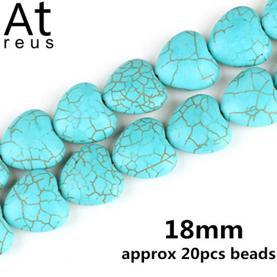 35 Στυλ Faceted Στρογγυλό Κρανίο Αστερίας Καρδιά Λουλούδι Ειρήνη Σταυρός μίμησης Τυρκουάζ Χαλαρές χάντρες σπόρων για κοσμήματα κατασκευής DIY