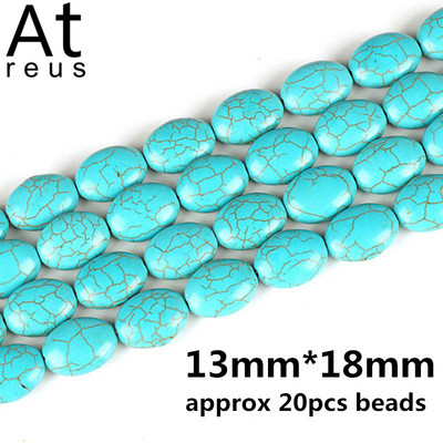 35 Στυλ Faceted Στρογγυλό Κρανίο Αστερίας Καρδιά Λουλούδι Ειρήνη Σταυρός μίμησης Τυρκουάζ Χαλαρές χάντρες σπόρων για κοσμήματα κατασκευής DIY