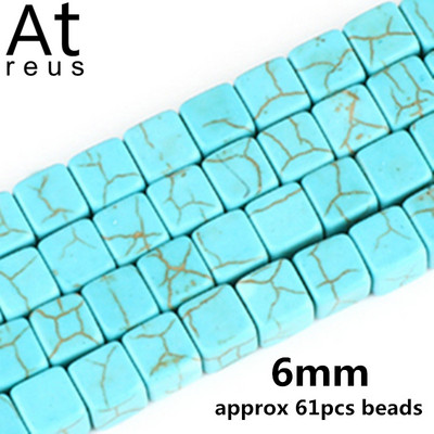 35 Στυλ Faceted Στρογγυλό Κρανίο Αστερίας Καρδιά Λουλούδι Ειρήνη Σταυρός μίμησης Τυρκουάζ Χαλαρές χάντρες σπόρων για κοσμήματα κατασκευής DIY