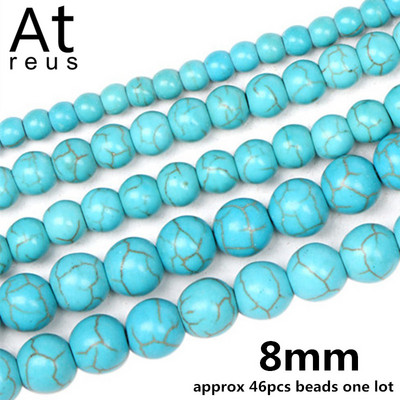 35 Στυλ Faceted Στρογγυλό Κρανίο Αστερίας Καρδιά Λουλούδι Ειρήνη Σταυρός μίμησης Τυρκουάζ Χαλαρές χάντρες σπόρων για κοσμήματα κατασκευής DIY