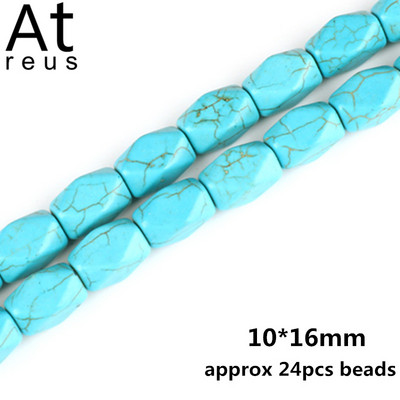 35 Στυλ Faceted Στρογγυλό Κρανίο Αστερίας Καρδιά Λουλούδι Ειρήνη Σταυρός μίμησης Τυρκουάζ Χαλαρές χάντρες σπόρων για κοσμήματα κατασκευής DIY