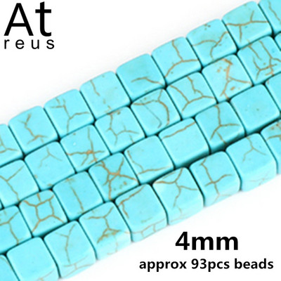 35 Στυλ Faceted Στρογγυλό Κρανίο Αστερίας Καρδιά Λουλούδι Ειρήνη Σταυρός μίμησης Τυρκουάζ Χαλαρές χάντρες σπόρων για κοσμήματα κατασκευής DIY