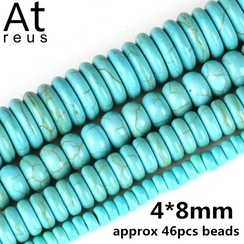 35 Στυλ Faceted Στρογγυλό Κρανίο Αστερίας Καρδιά Λουλούδι Ειρήνη Σταυρός μίμησης Τυρκουάζ Χαλαρές χάντρες σπόρων για κοσμήματα κατασκευής DIY