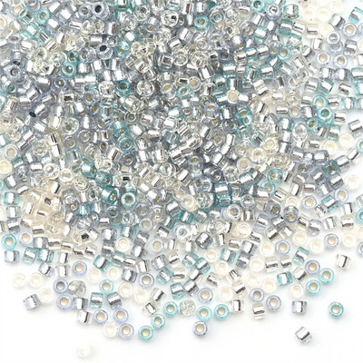 Κολιέ σκουλαρίκι από γυαλί γοητείας 2mm Ασημί Χρώμα με επένδυση Japan Spacer Seed Beads for Jewelry Making DIY κολιέ