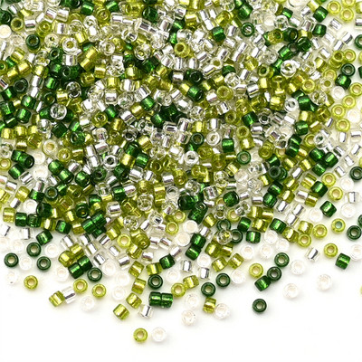 Κολιέ σκουλαρίκι από γυαλί γοητείας 2mm Ασημί Χρώμα με επένδυση Japan Spacer Seed Beads for Jewelry Making DIY κολιέ