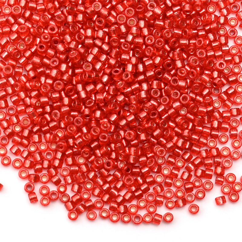 Κολιέ σκουλαρίκι από γυαλί γοητείας 2mm Ασημί Χρώμα με επένδυση Japan Spacer Seed Beads for Jewelry Making DIY κολιέ