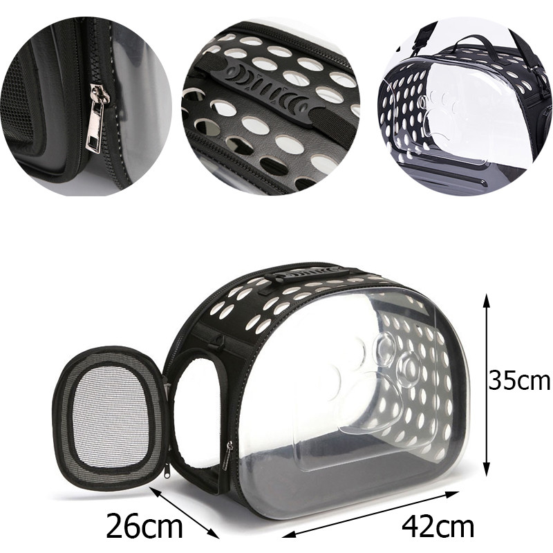 macska hátizsák hordozó Kültéri utazás Légáteresztő kézitáska pvc kiskutya kapszula átlátszó válltáska Hordozható messenger kisállattáska