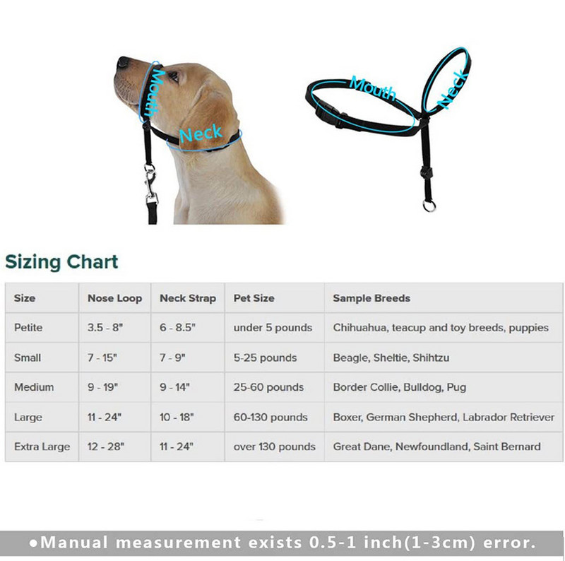 Nylon Dog Pet Dog με κολάρο κεφαλιού Απαλό λουρί με καπίστρι Leader Stop Pulling Εκπαίδευση ρύγχους Εργαλεία αξεσουάρ σκύλου