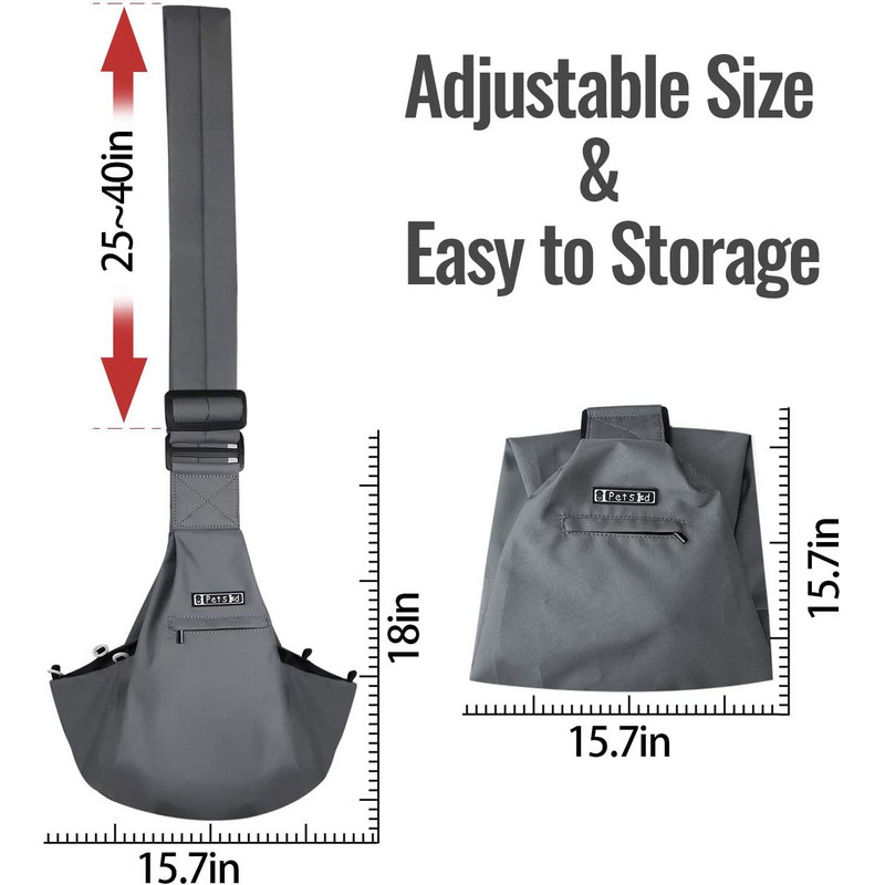 Petskd Πτυσσόμενος μεταφορέας γάτας Φορητός ώμος Messenger Τσάντα γάτας Sling Τσάντα σκύλου Αξεσουάρ για κατοικίδια ζώα για μικρά σκυλιά Γατάκι για βόλτα