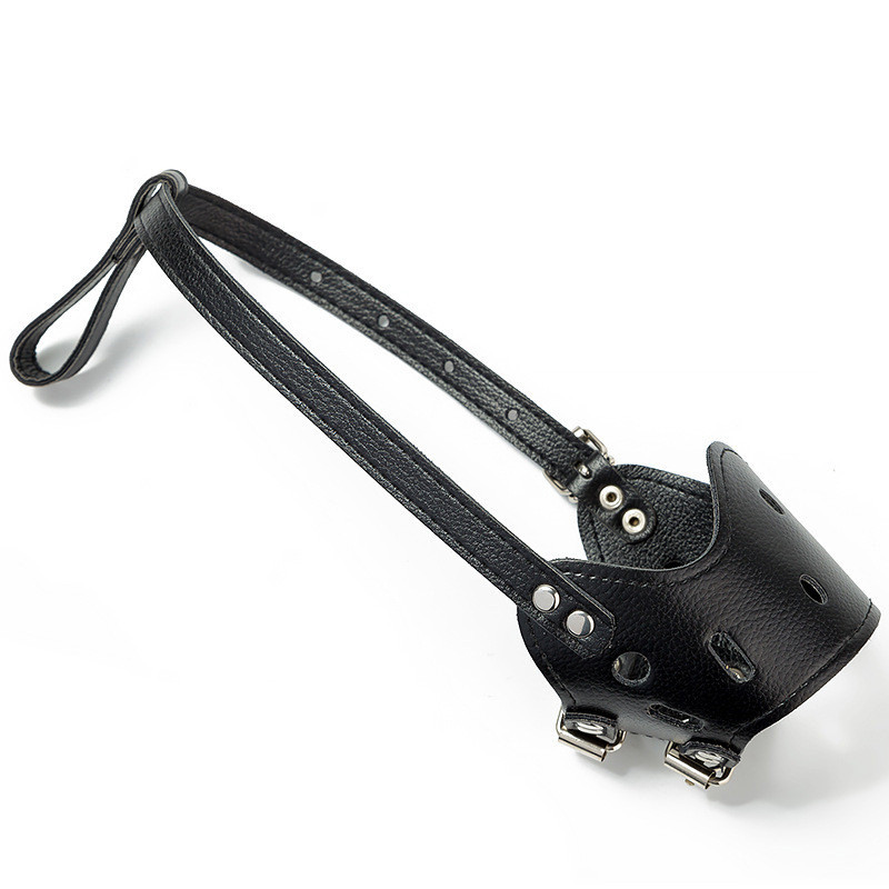 Ρυθμιζόμενο ρύγχος σκυλιών κατοικίδιων ζώων PU Δερμάτινο κάλυμμα στόματος σκύλου Αναπνεύσιμες μάσκες μασήματος δαγκώματος για σκύλους για μικρούς μεσαίους μεγάλους σκύλους