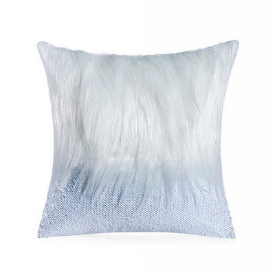 Luxus flitteres szőrme párnahuzat 30x50cm kanapéhoz dekoratív flitter párnahuzat nappalihoz ezüst arany dekor párnahuzat