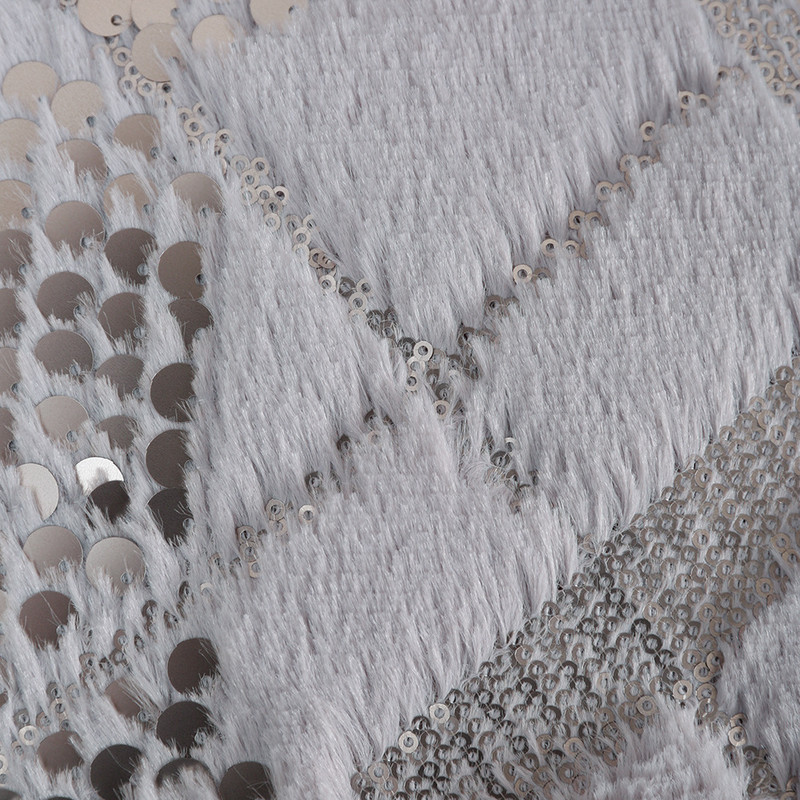 Luxus flitteres szőrme párnahuzat 30x50cm kanapéhoz dekoratív flitter párnahuzat nappalihoz ezüst arany dekor párnahuzat